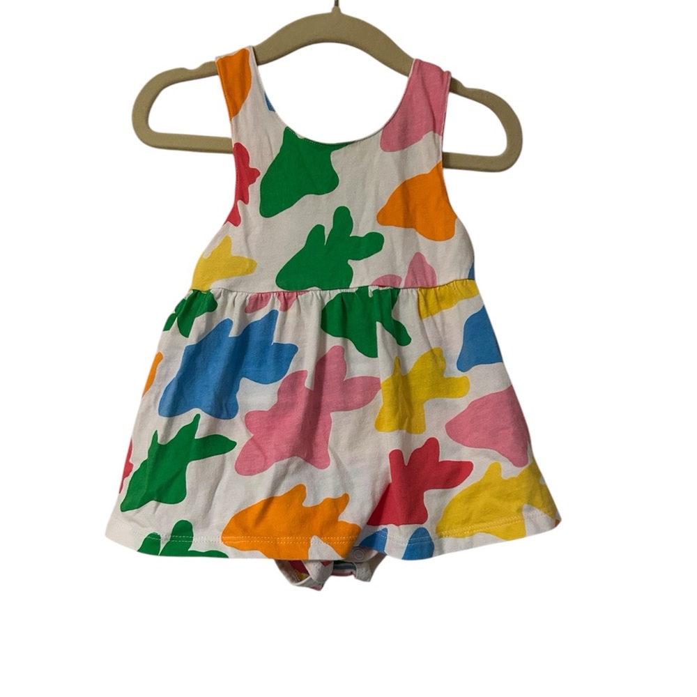 Lilly Pulitzer Multicolor Abstract Paint Splatter Infant Dress Size 6-12 Months
